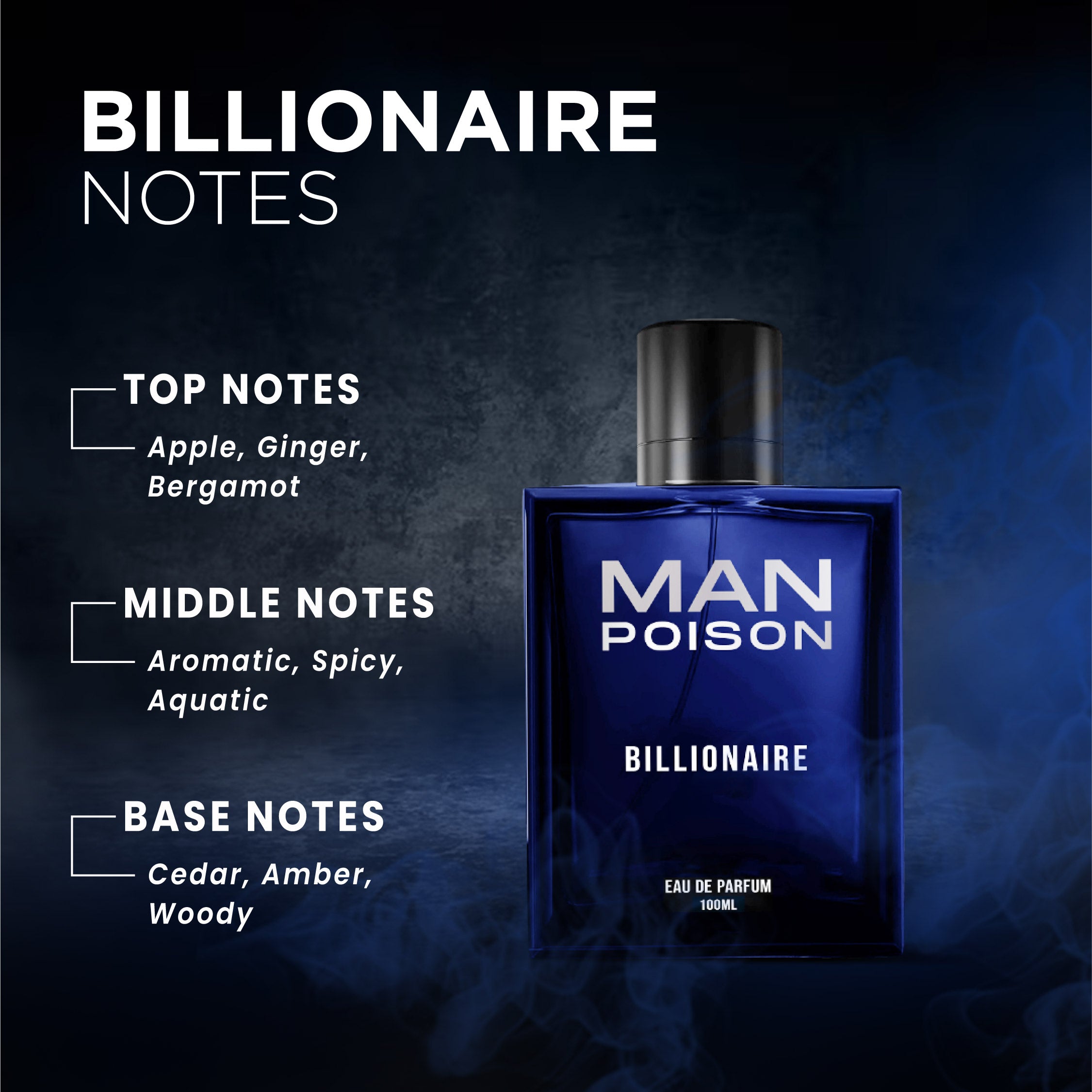 Man Poison Billionaire | Eau De Parfum | Long Lasting Perfume for Men  | 100 Ml I Office & Party Wear Man Poison Billionaire | Eau De Parfum.