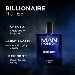 Man Poison Billionaire | Eau De Parfum | Long Lasting Perfume for Men  | 100 Ml I Office & Party Wear Man Poison Billionaire | Eau De Parfum.