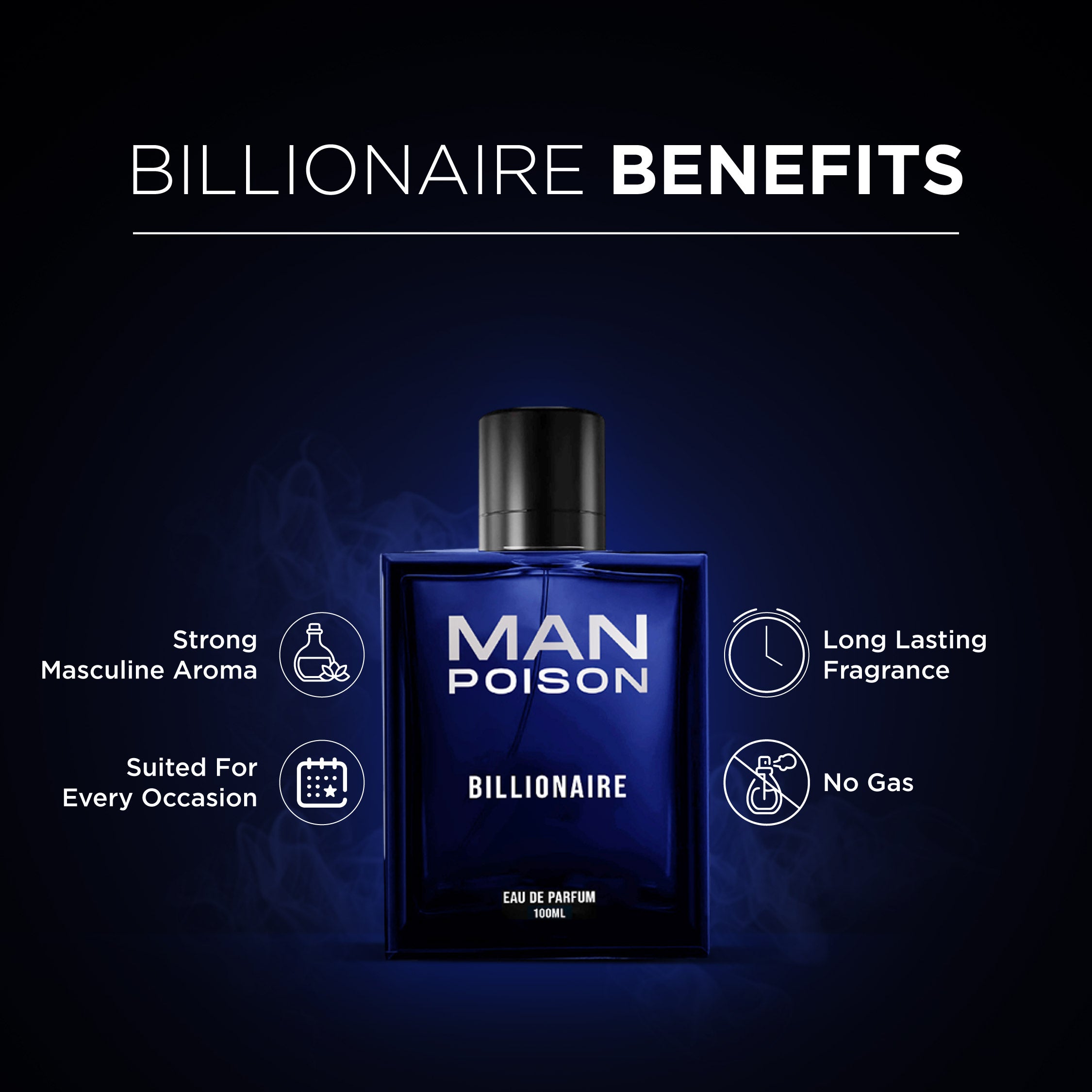 Man Poison Billionaire | Eau De Parfum | Long Lasting Perfume for Men  | 100 Ml I Office & Party Wear Man Poison Billionaire | Eau De Parfum.