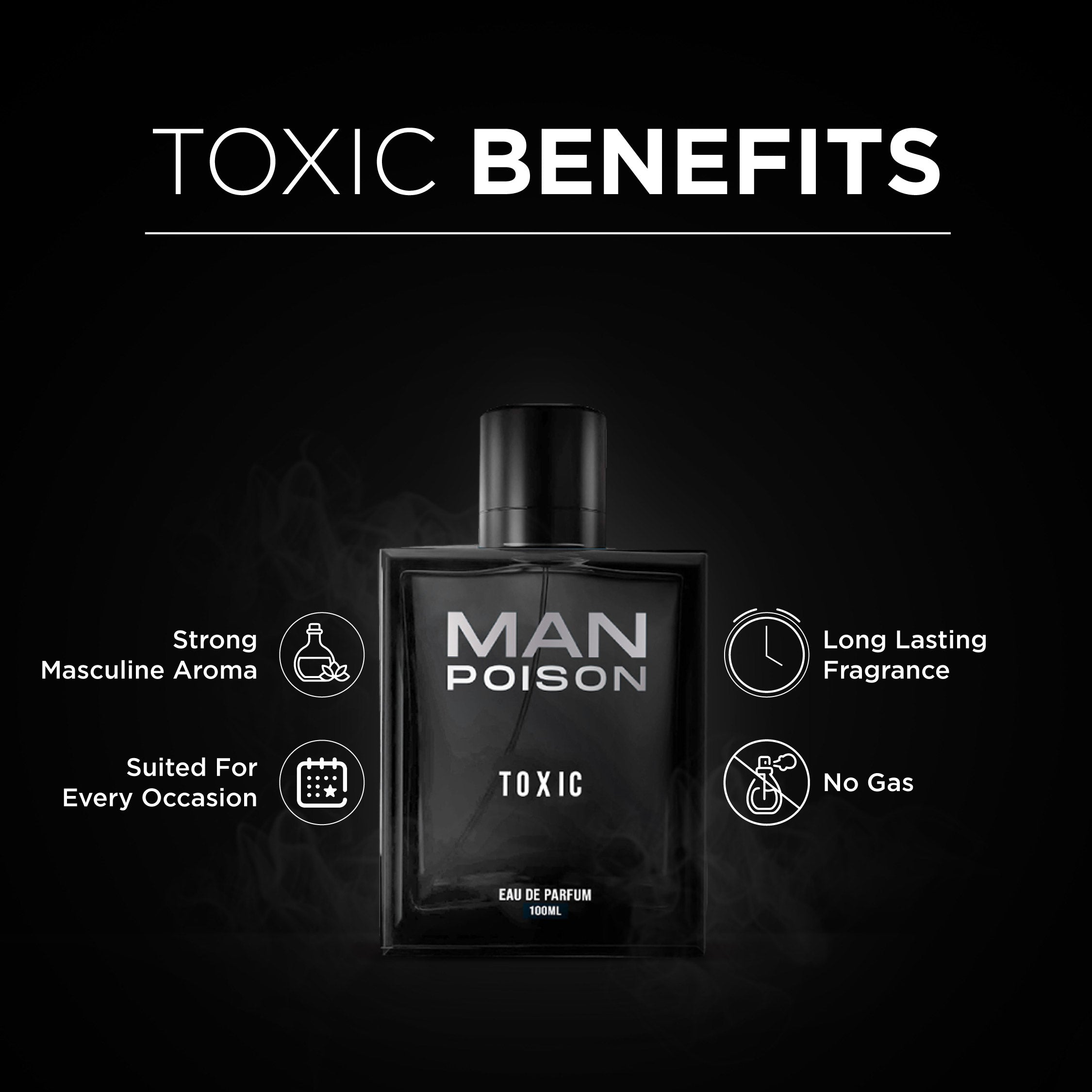 Man Poison Toxic | Eau De Parfum | Perfume for Men | Oud, Woody and Musk | 100 Ml | All Occasion Perfumes Man Poison Toxic.